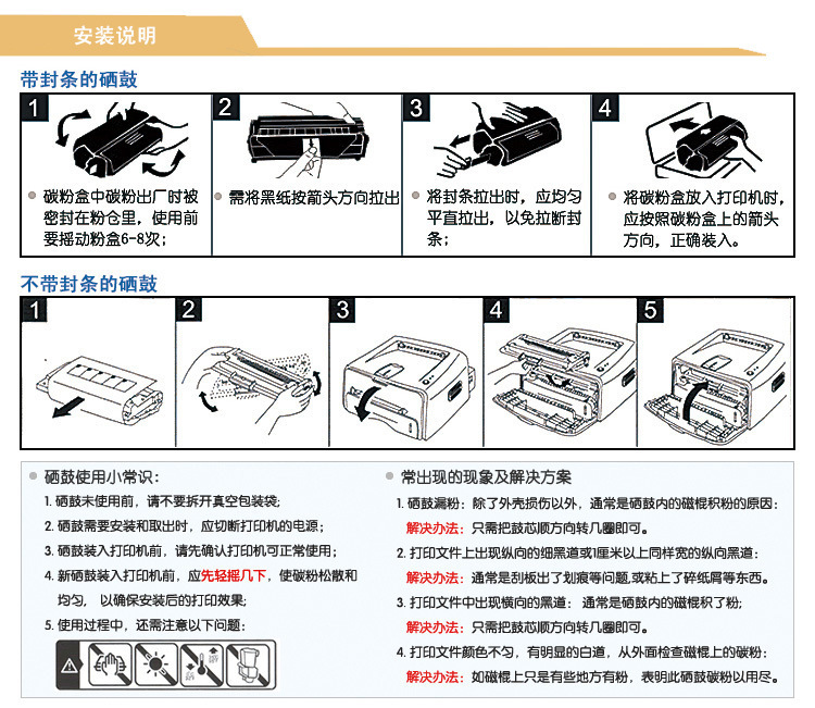 硒鼓安装说明