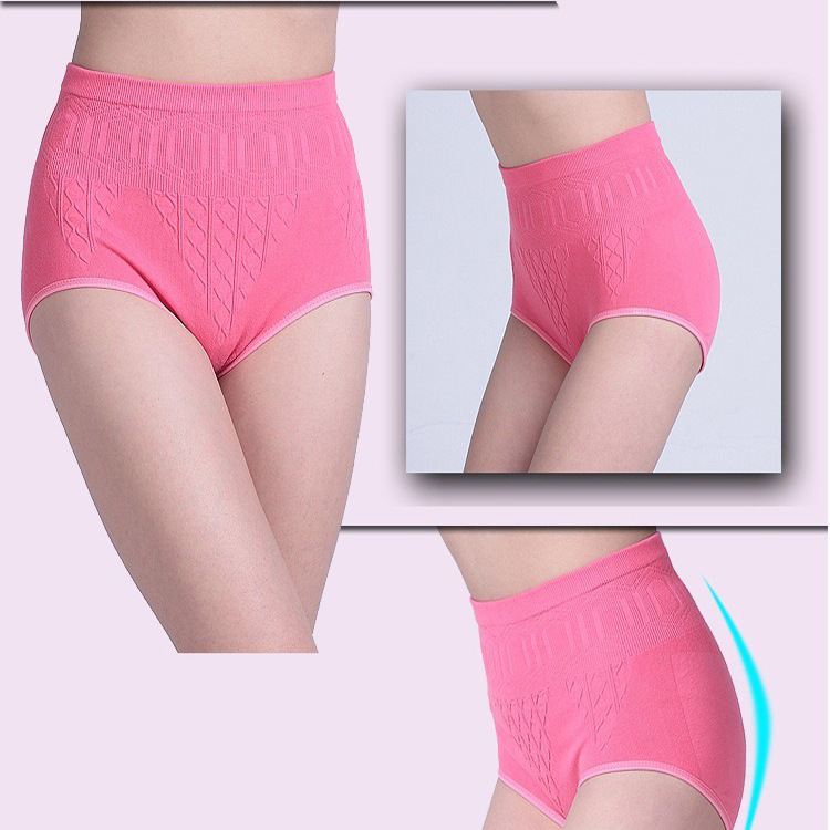 【处理提臀爆款女士高腰收腹无缝包臀<em>内裤</em>涤棉