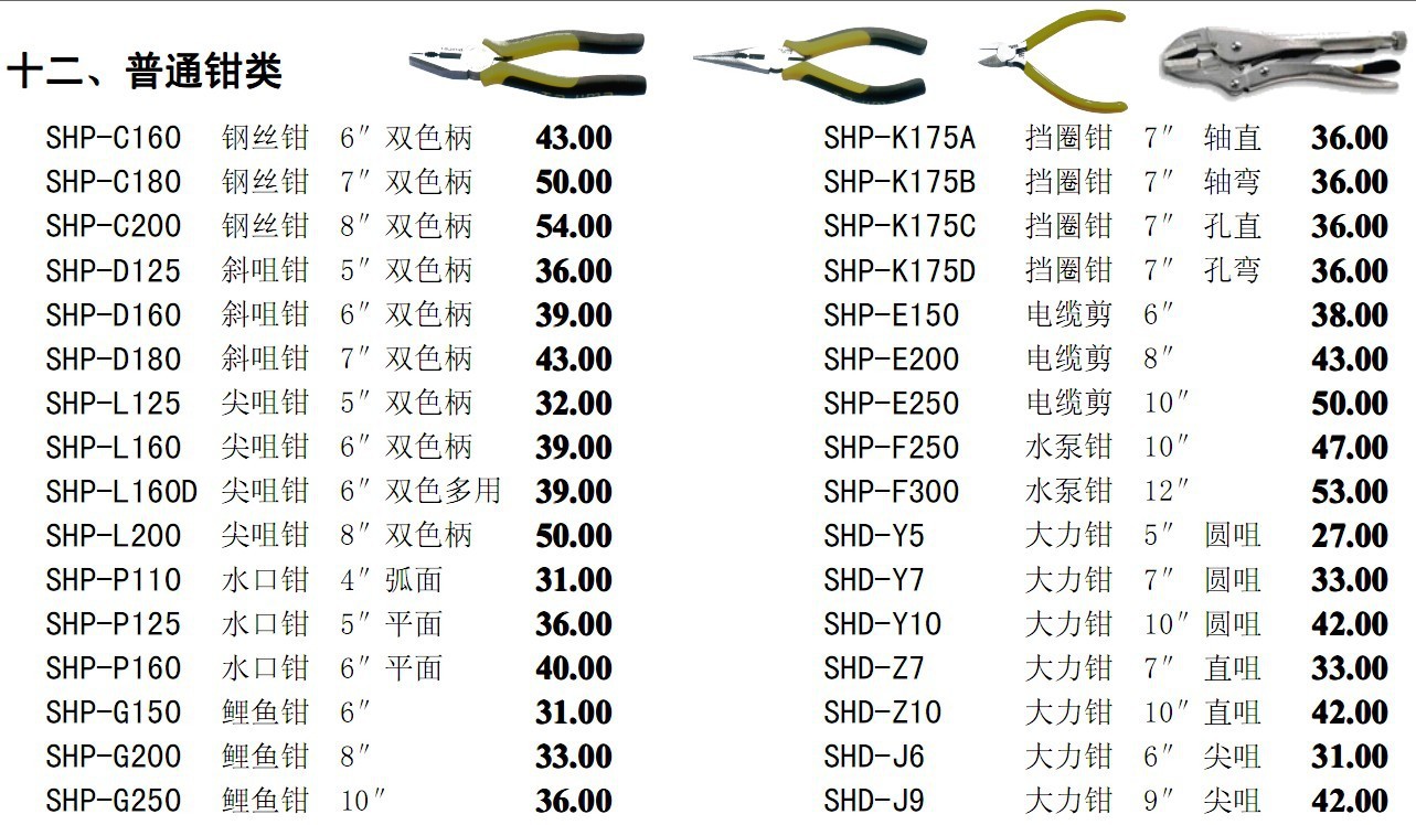 普通钳类