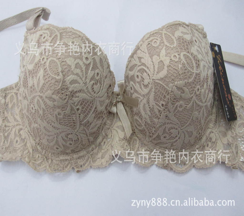 新款 外贸<em>文胸</em> <em>定做</em> 提花布经典图案设计 薄杯胸