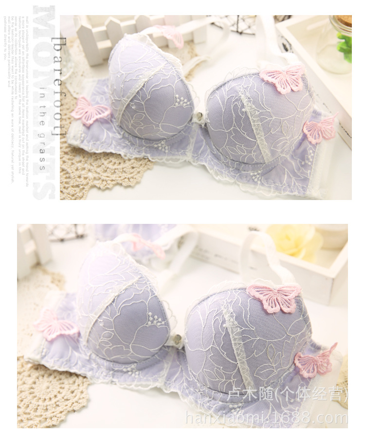 【8807千之野新款 马卡龙<em>色差</em>梦幻田园风蝴蝶