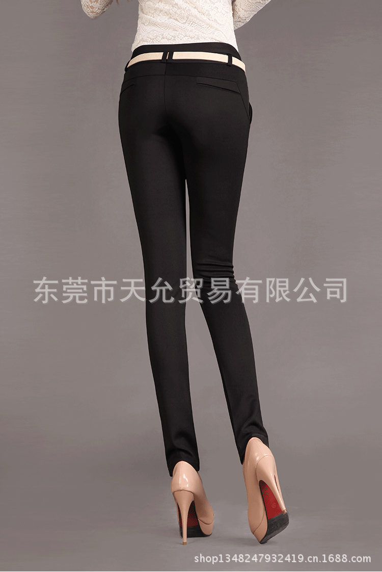 <em>郭娜</em>韩版秋冬季时尚加厚大码小脚铅笔裤休闲裤