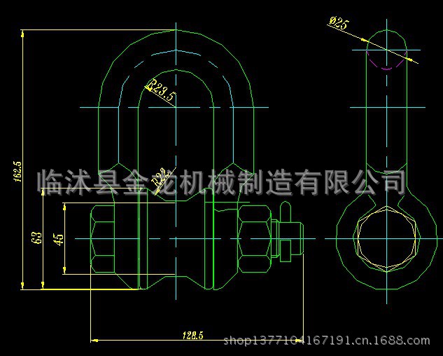 卸扣式滑轮25MM图纸