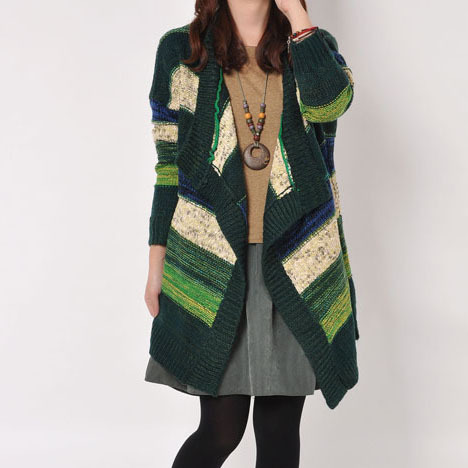 秋装新品女装大码 韩版<em>休闲</em>条纹宽松<em>开衫女士</em>