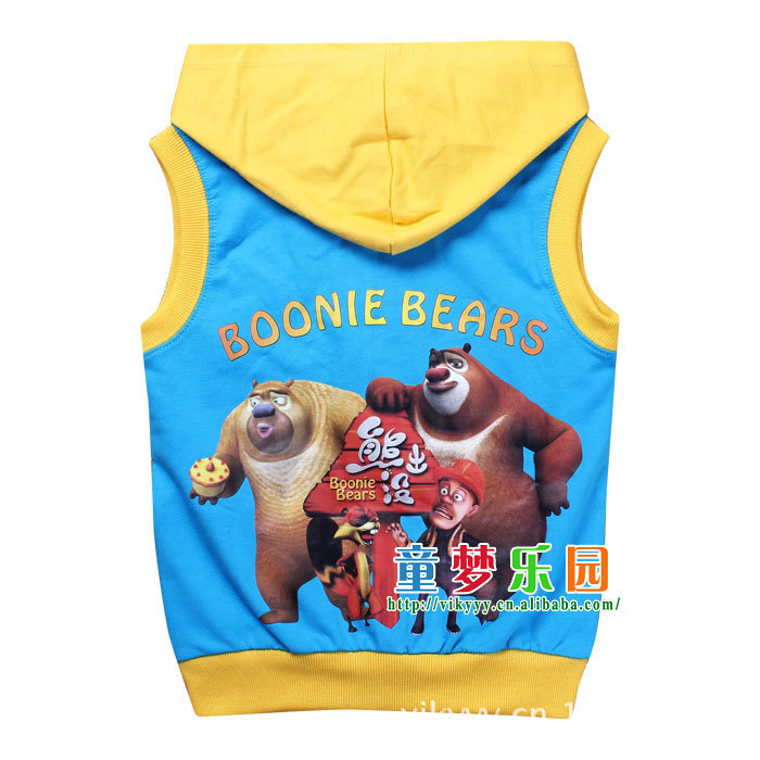 【外贸2013秋款 <em>儿童马甲</em>/<em>马夹</em> 熊出没光头强卡