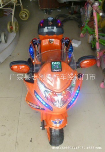 2014最新款儿童电动摩托车X战车电瓶童车闪灯