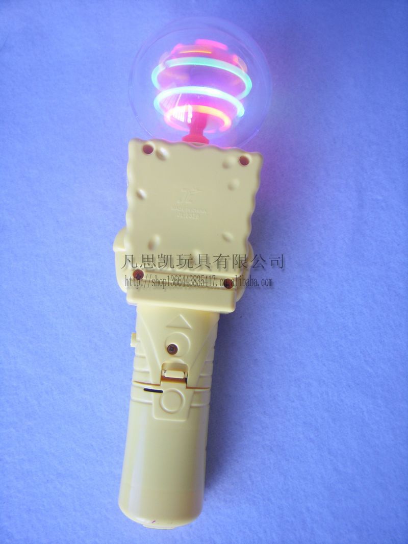 发光玩具-厂家直销 海绵宝宝音乐闪光棒晚会节
