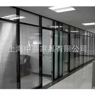 厂家供应 ZS-2210 高隔断 玻璃隔墙 可选配百叶窗隔墙