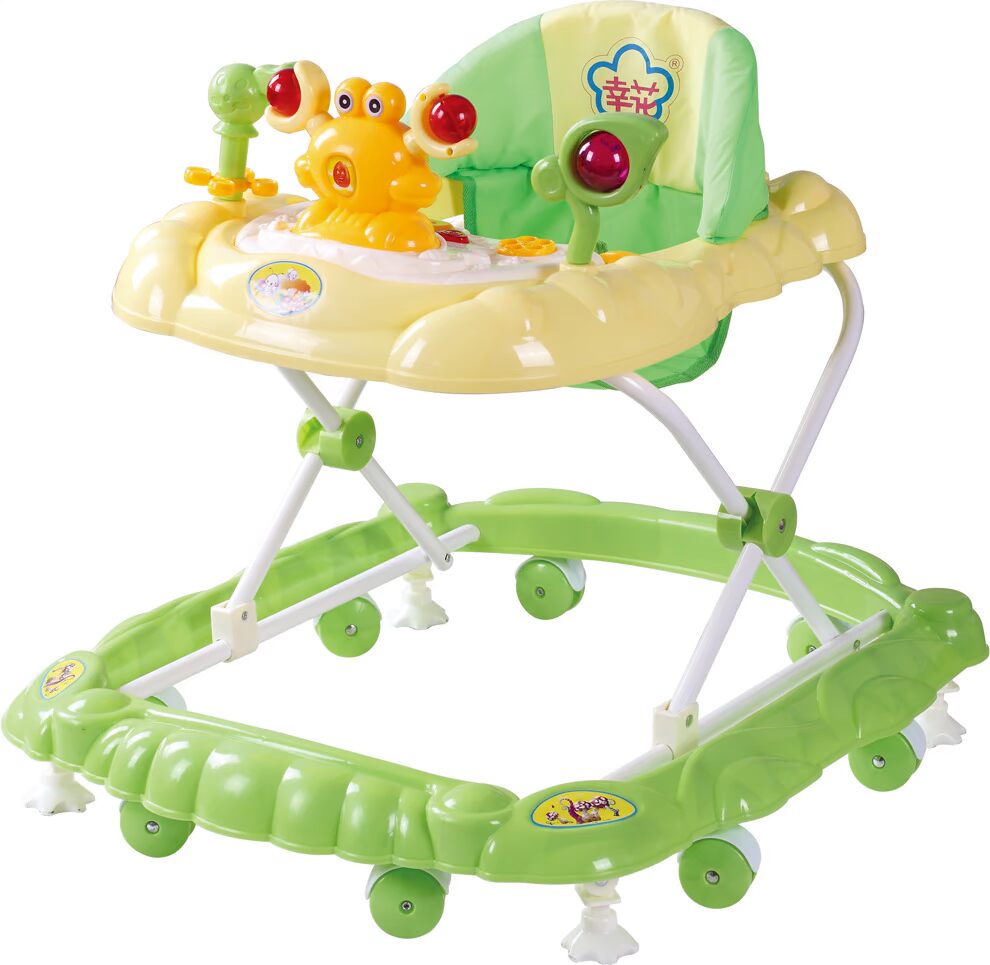 富裕新款幸花8023婴儿学行车,带4个刹车,多音