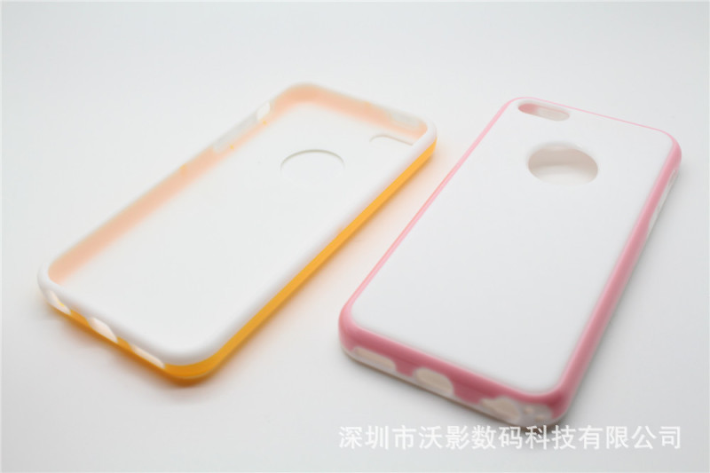 iphone5c曬紋雙色軟殼