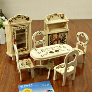批发采购木质工艺品-L1122 迷你小家具 卧室套
