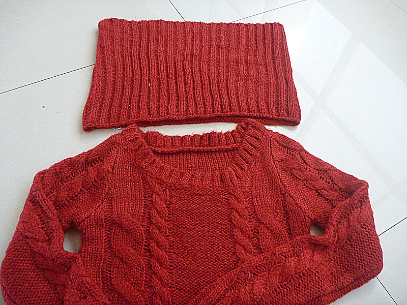 【供应外贸原单女装圆领<em>长款毛衣裙</em>修身高领围