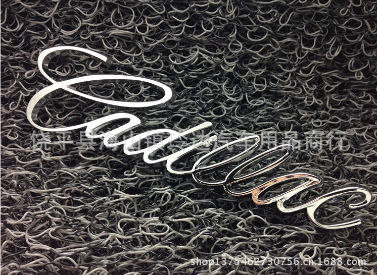 【凯迪拉克原厂款式金属英文车标 cADILLAC 