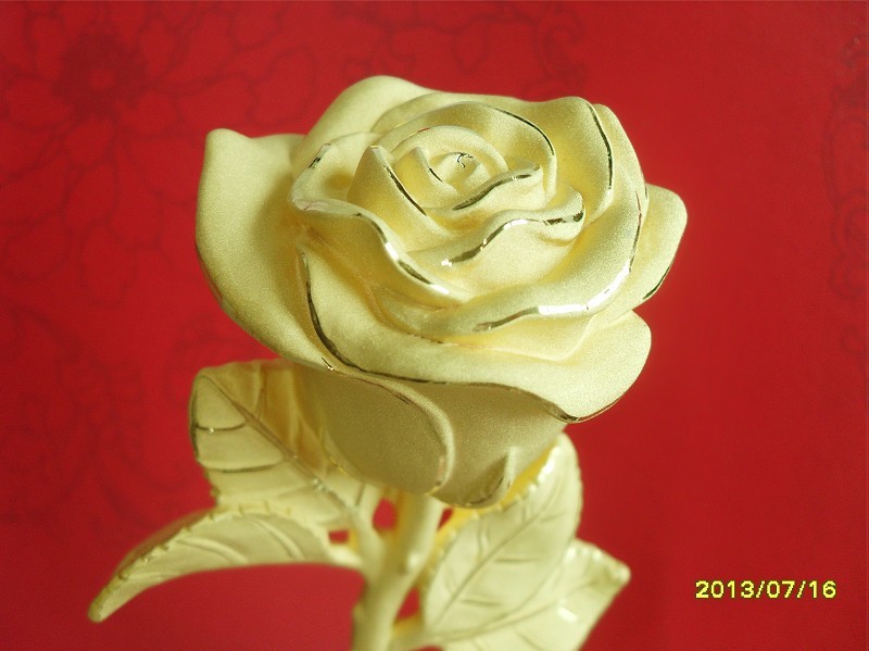 厂家直销售 正品绒沙金 黄金高档礼品 黄金玫瑰