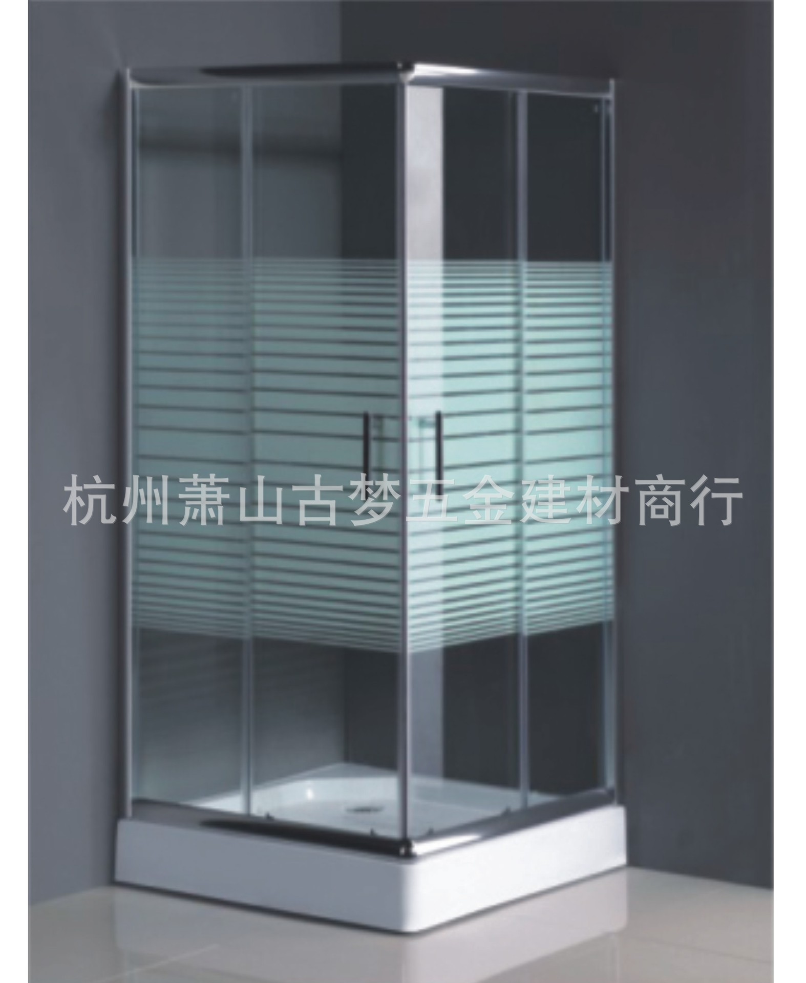 【厂家直销蒙砂花纹玻璃 横条纹玻璃 简易淋浴