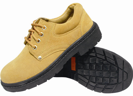 劳保鞋 防护鞋 防穿刺鞋 黄色牛皮鞋价格及生产