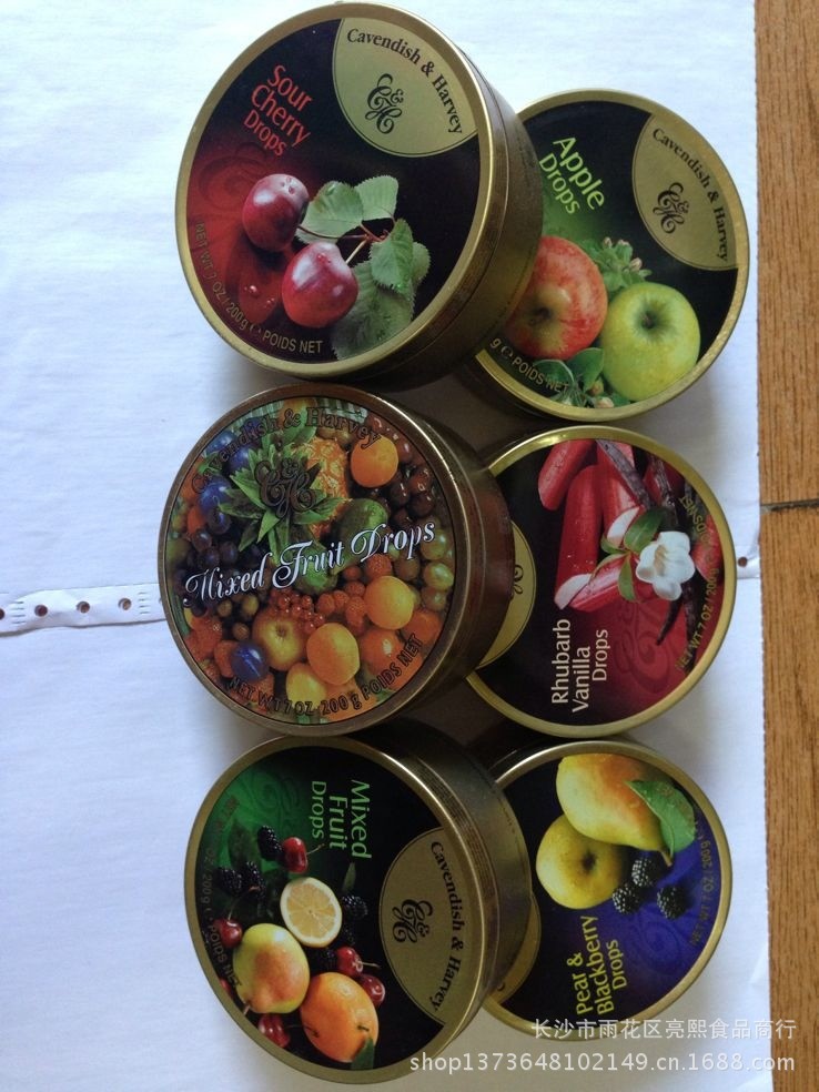 【批发进口食品|德国嘉云斯铁盒热带水果糖|20