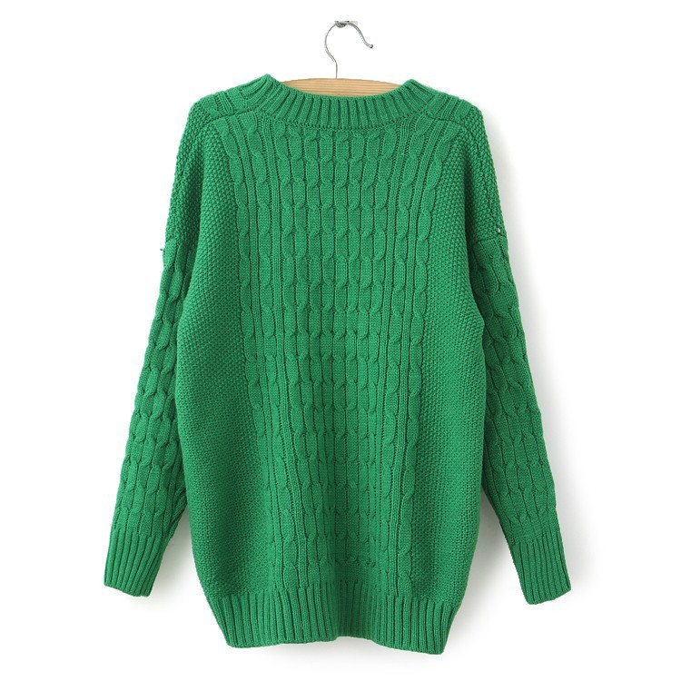 A593 女式<em>毛衣</em> 2013<em>秋冬新款</em> 韩版麻花编织圆