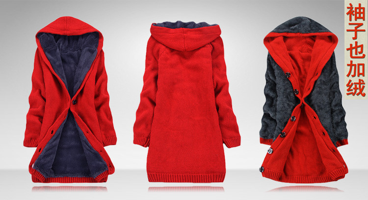 批发采购<em>女式毛衣</em>-一件代发 加绒<em>加长</em>粗毛线长