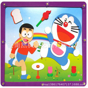 [厂家直销]优幼卡通 环保eva手工贴画 机器猫米老鼠 儿童eva彩画