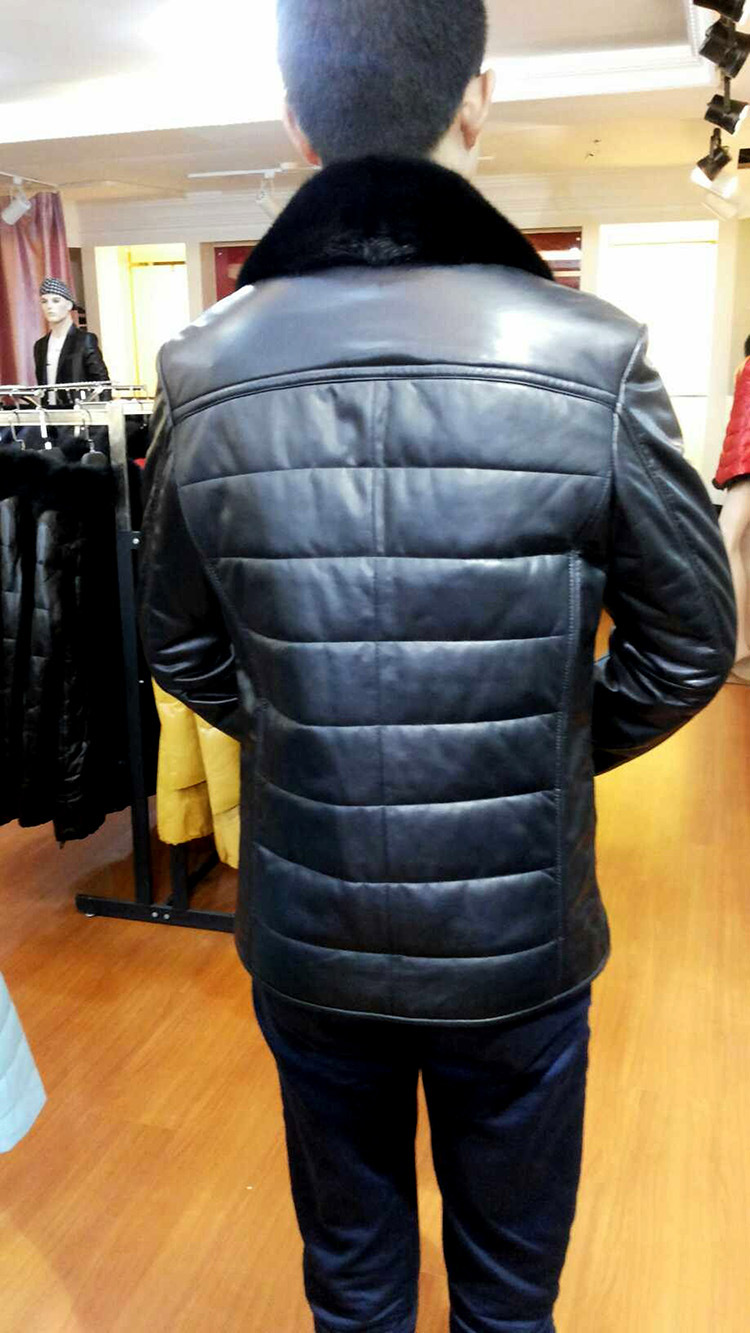 【<em>义乌</em>皮衣<em>批发男士</em>秋冬<em>外套</em>真皮羽绒服男真皮