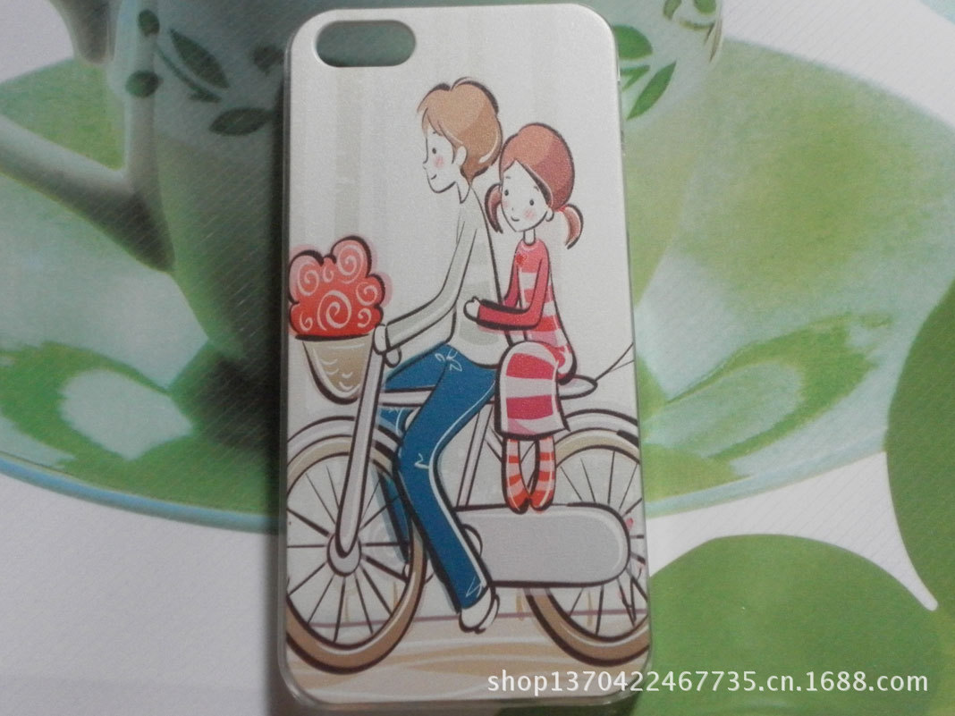 厂家直销苹果5代母女情深手机保护壳新iphone5彩绘手机壳批发