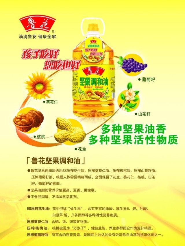 魯花 5S壓榨 花生油 非轉(zhuǎn)基因1L