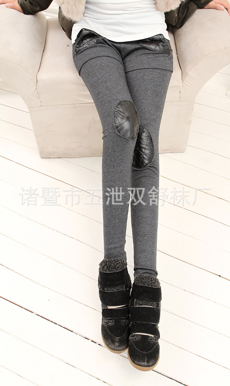 【2013新款百搭个性假两件刺绣<em>短裤加长裤</em> 皮