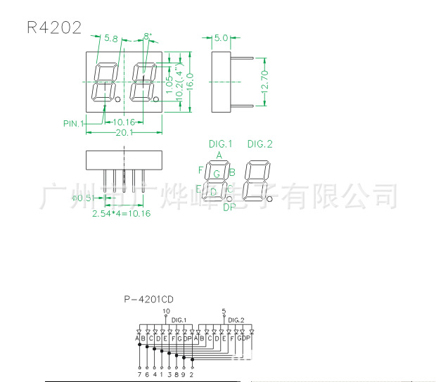 LED系列产品-LED数码管七段显示原理图介绍