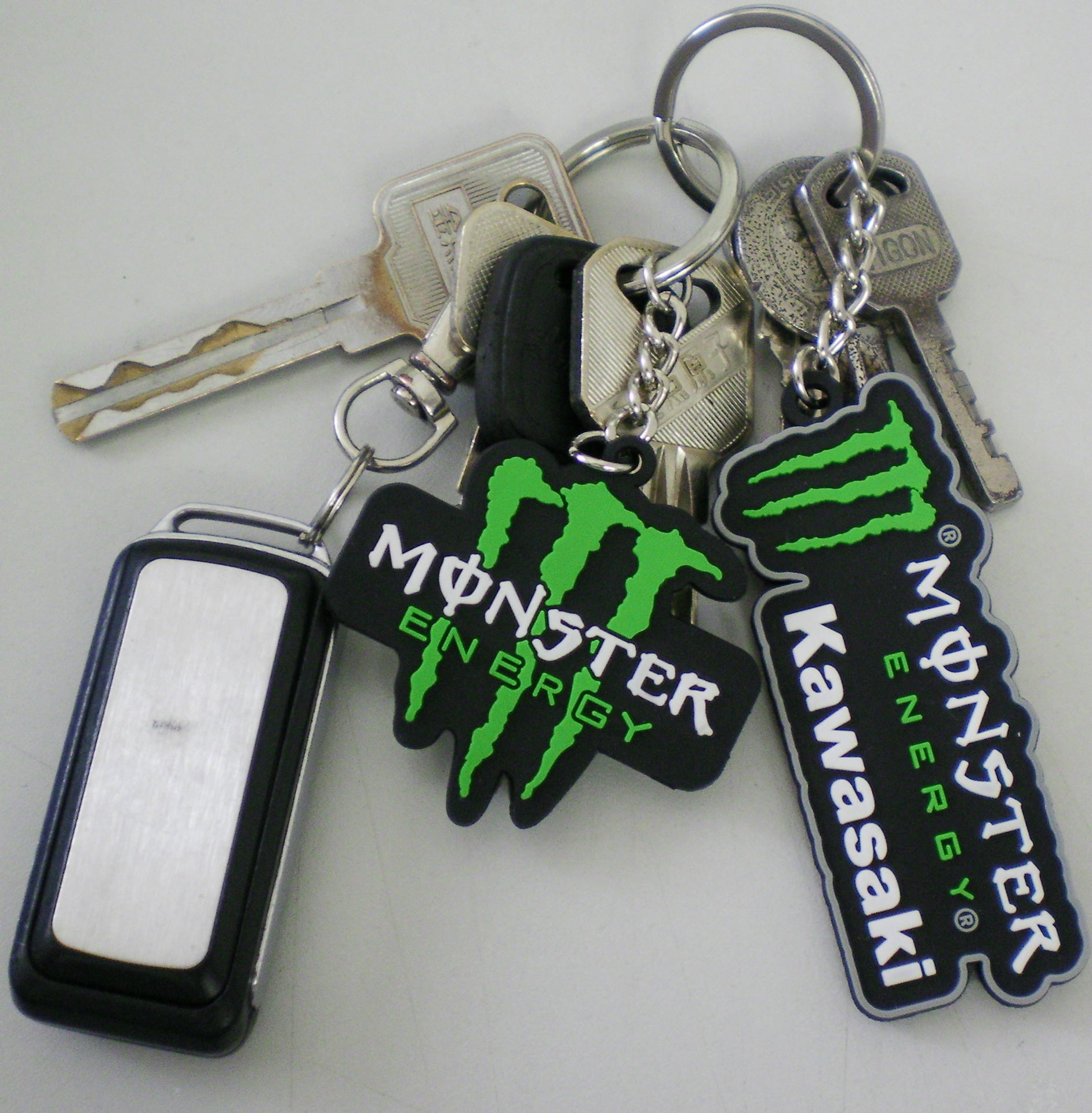 摩托车配件川崎纪念版鬼爪钥匙扣 钥匙挂件monster 长条钥匙扣