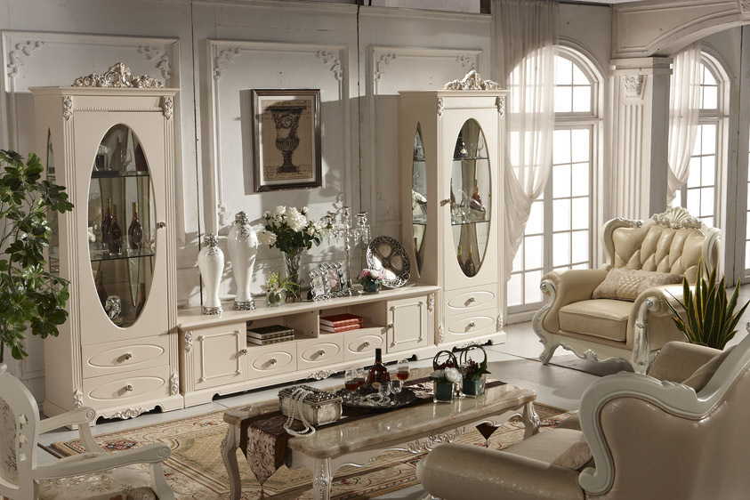 柜类-佛山家具批发法式别墅工程配套文件柜欧