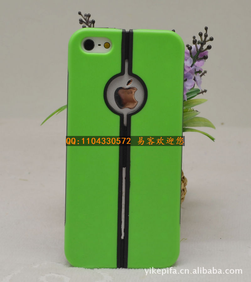 特卖 苹果5G双色对折手机壳 IPHONE5支架多