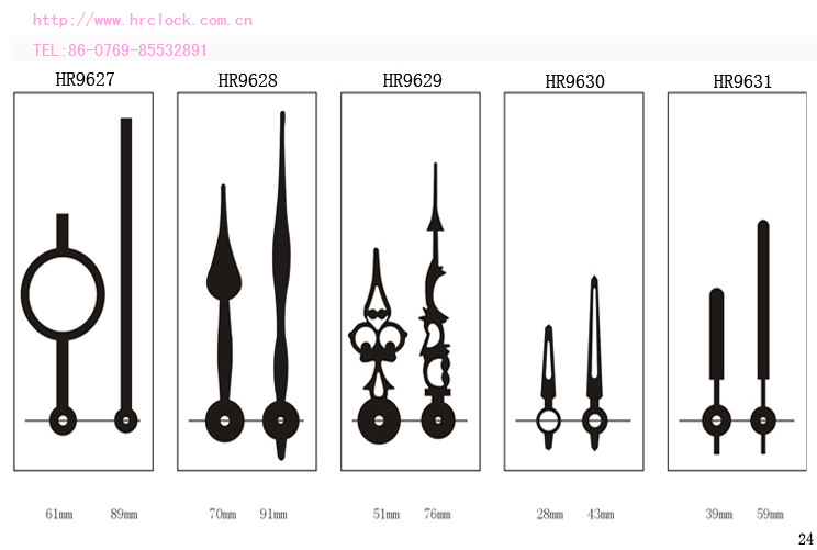 钟表指针批发,铝时分针厂家,金属钟针采购,卧室挂钟配件厂图片_6