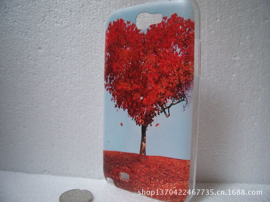 彩绘火红的心情侣手机壳外壳厂家批发三星N7100手机保护壳批发