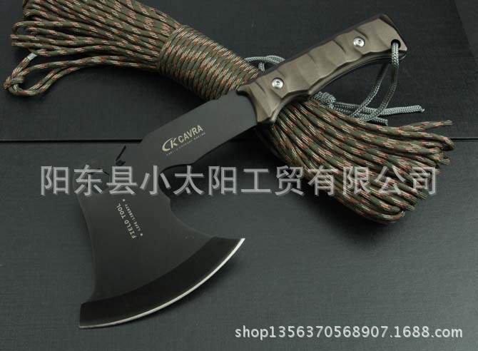 批发 户外野营多功能铝柄斧头 野外求生斧 伐木