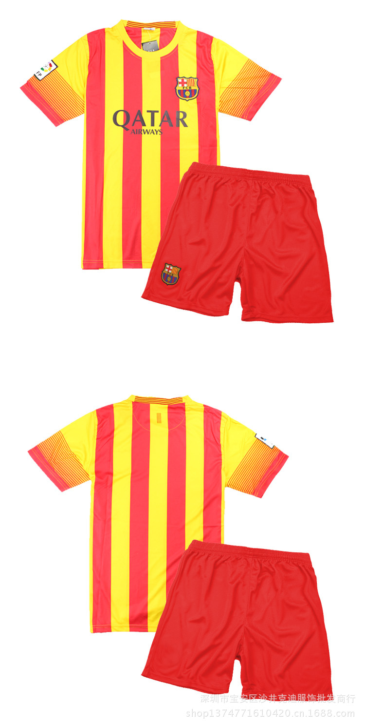 足球、篮球服-13-14新款巴塞西甲主客场足球比