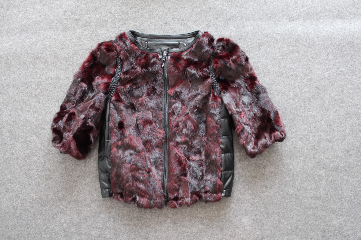 131006-38 水貂皮草 S M L XL 紅色 藍色