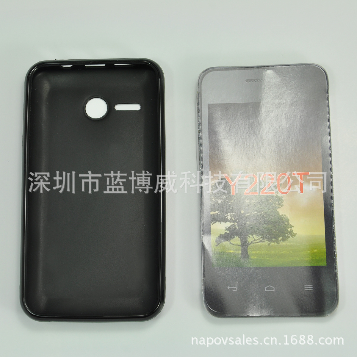 华为手机壳 huaweiY220T清水套 内外磨砂 外壳