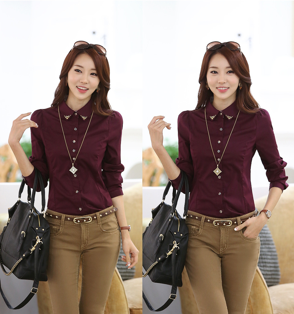 <em>2014春季</em>韩版<em>女装</em>新款秋女<em>打底衫</em>衬衫长袖修