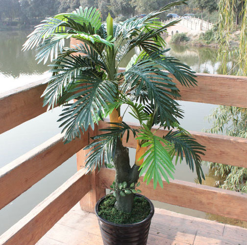 阿里热卖款式 小富贵散尾葵树 仿真树厂家直销