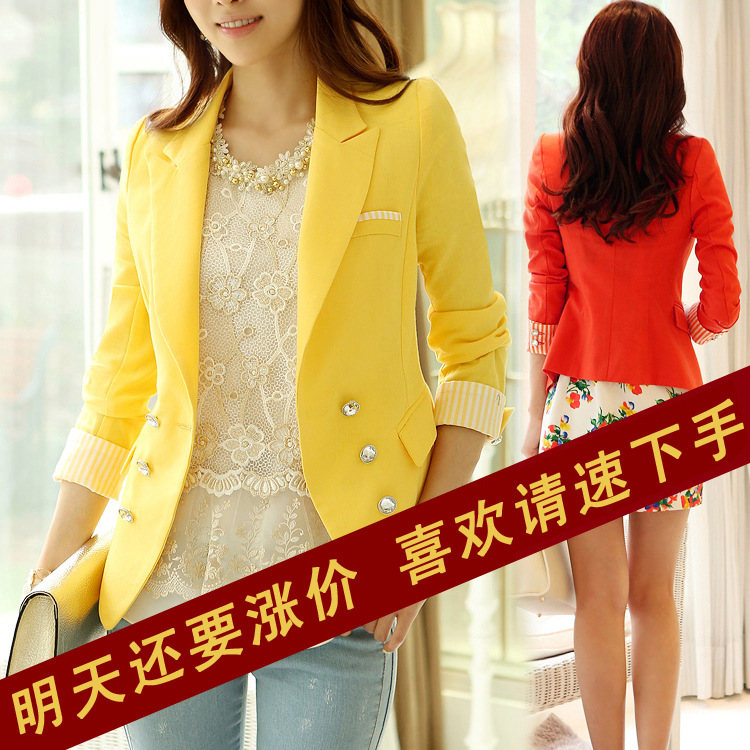 日韩新品 修身小<em>西服</em>长袖小<em>外套</em>2013<em>春秋</em>装新
