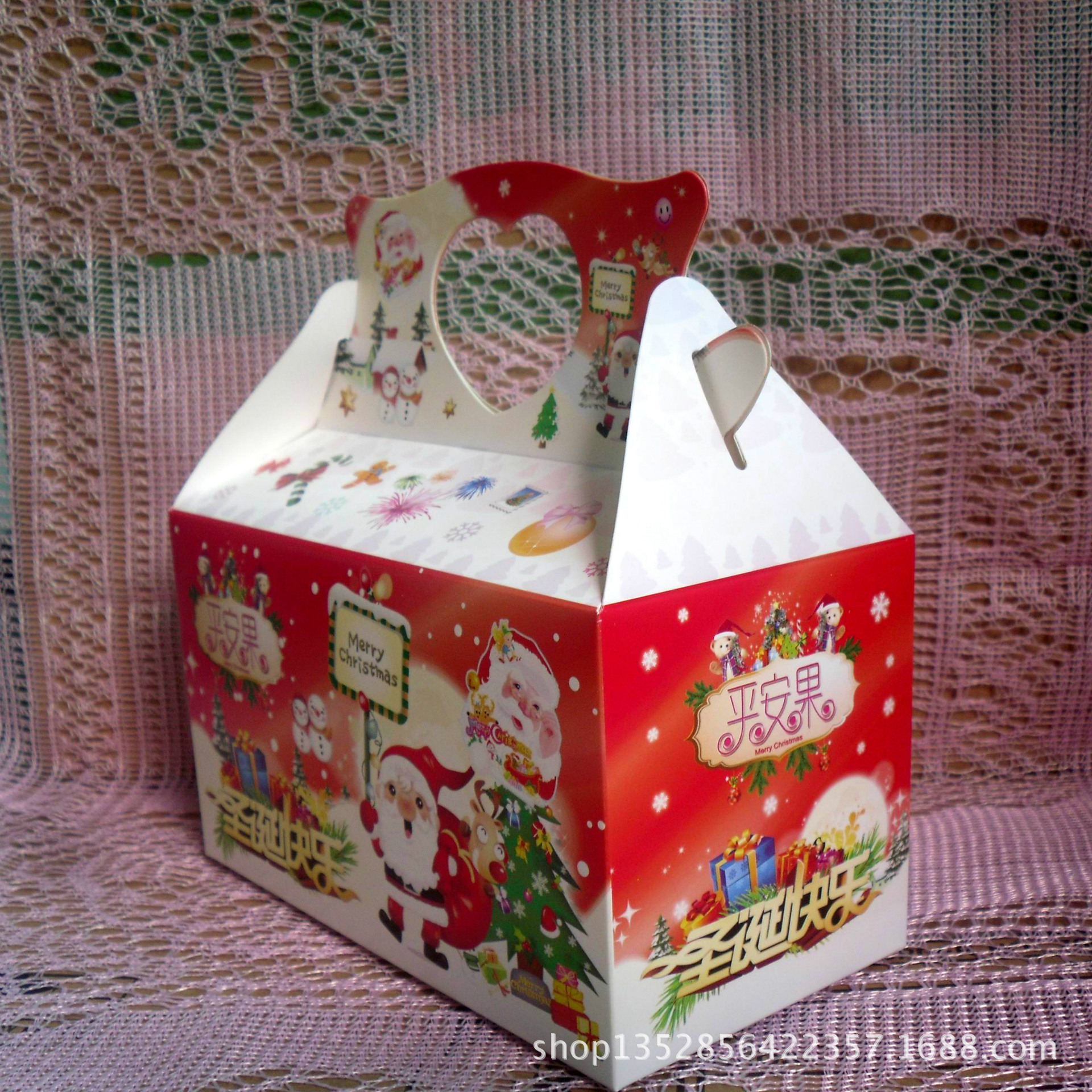 【圣诞苹果盒批发 厂家直销圣诞苹果盒 可装两