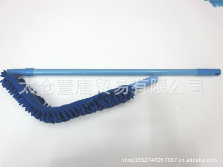 【厂家批发 可弯曲伸缩杆雪尼尔尘掸 可弯曲可