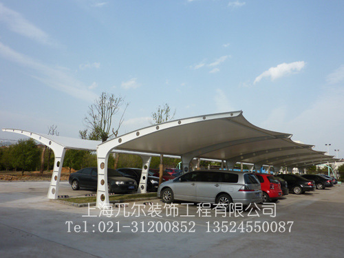 膜结构汽车雨棚 停车场车棚工程 厂家提供设计安装