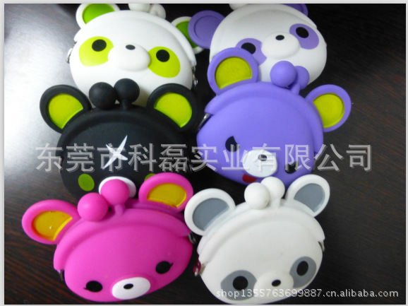 时尚漂亮的硅胶小熊钱包