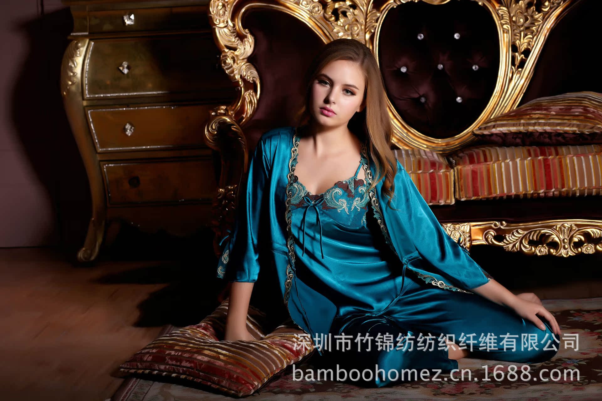 【2012<em>喜芬妮</em>家居服 高贵真丝女士<em>睡衣</em>套装 三