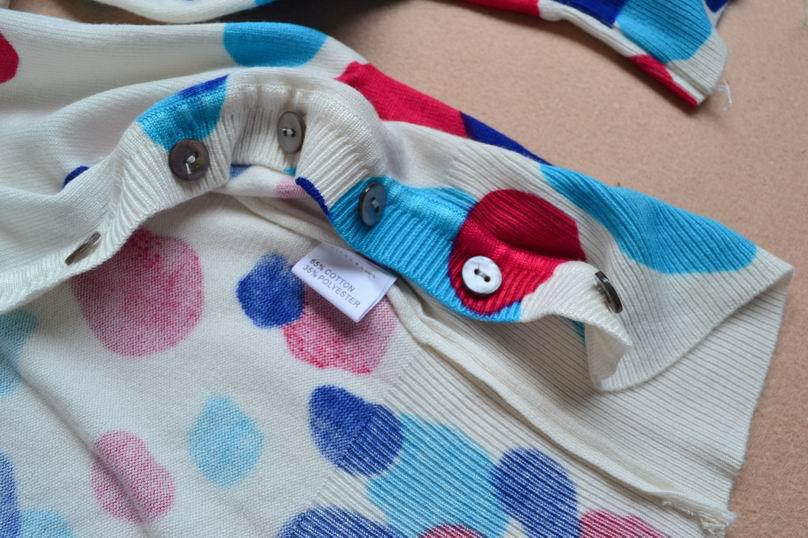 【春装印花图案<em>针织</em>衫<em>开衫</em> 长袖<em>女短款</em>外套 棉