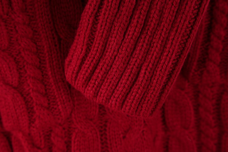 【13228 #高领针织麻花加厚<em>超长毛衣</em>毛线<em>连衣</em>