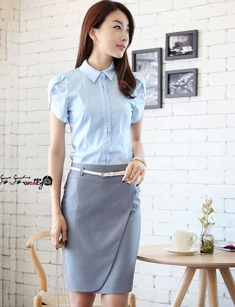 批发采购女式衬衫-夏装 白衬衫衣<em>女短袖</em>商务职