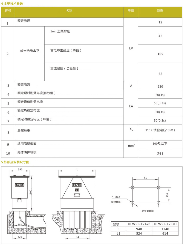 DFW5-12 系列電纜分接箱-2